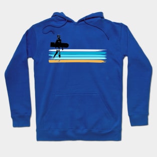 Bellyboard Prone Paipo Surfing Retro Surfer Guy Hoodie